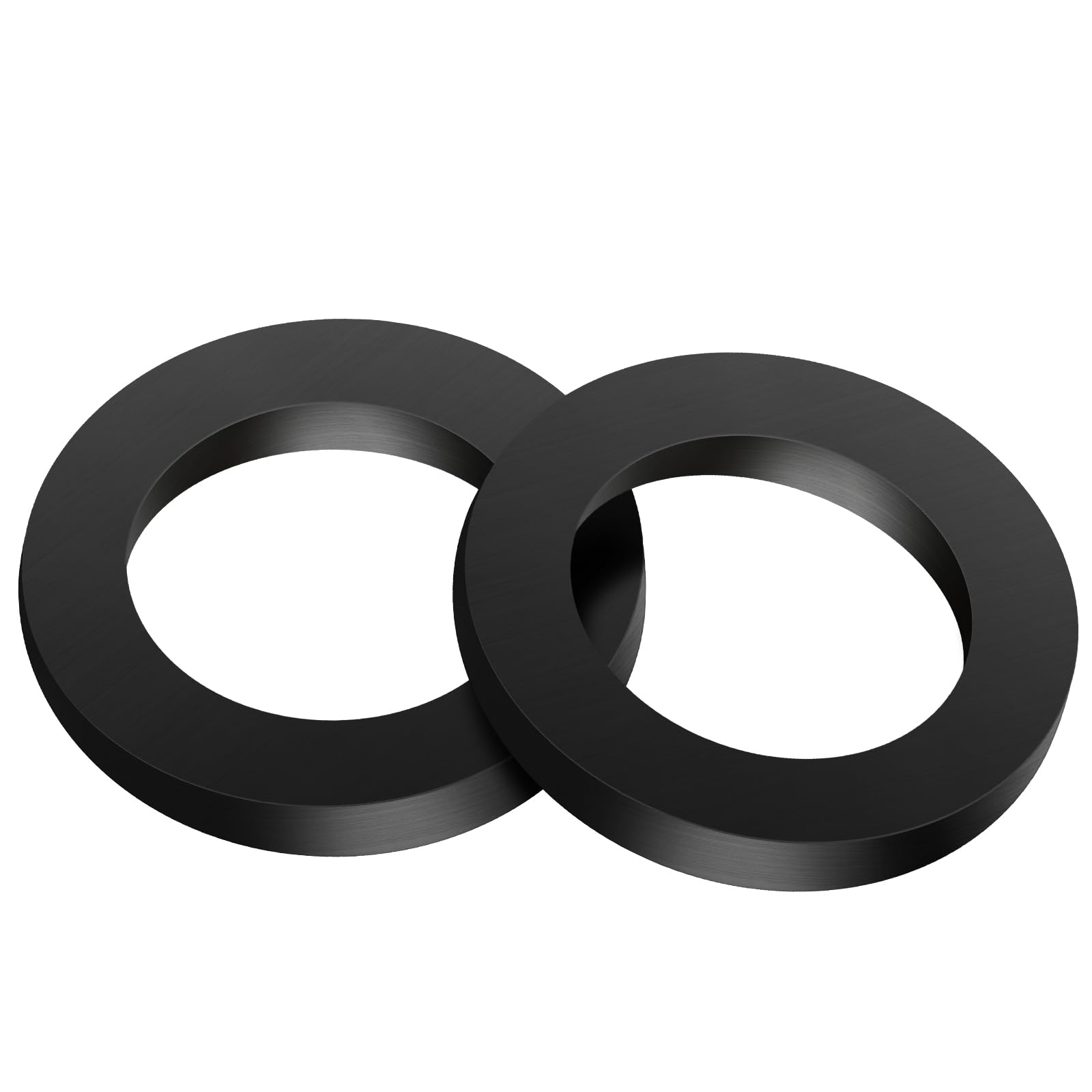 Photo 1 of 1-1/2" OD x 1" ID x 1/7" Thickness Rubber Flat Washers, Heavy Duty Abrasion Resistant Rubber Washers, Black, 20 PCS