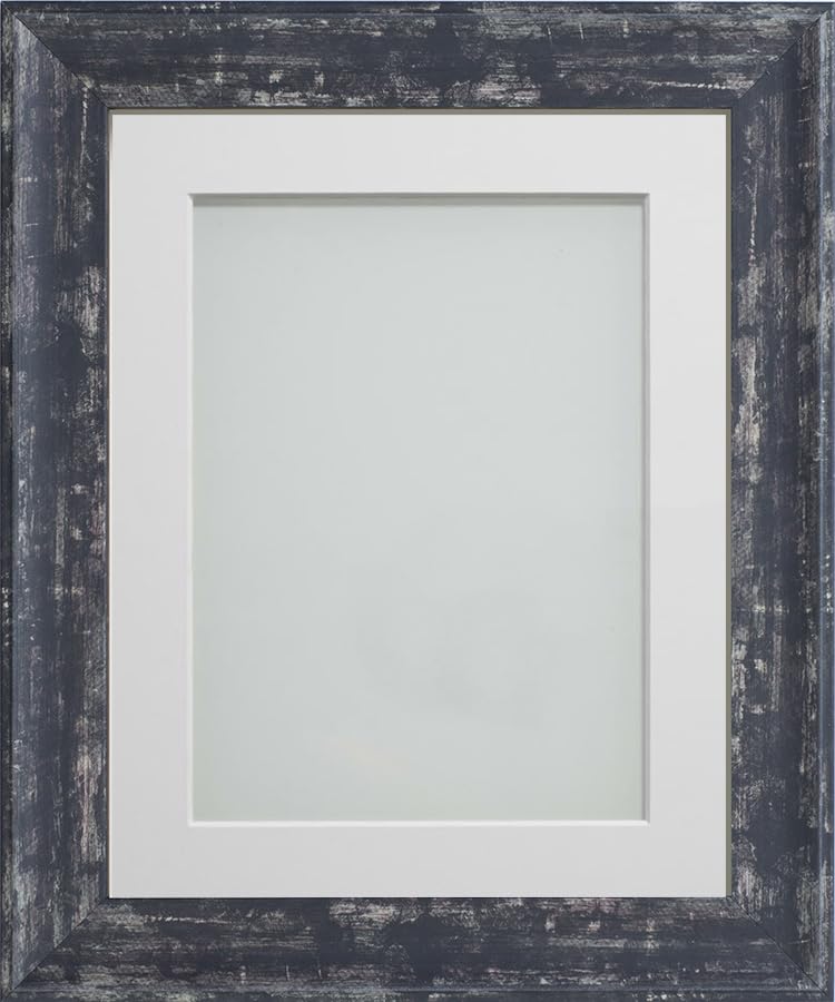 Frame Company Lynton Coal Photo Frame with Off-White Mount, 16x12 for 12x8 inch, fitted with perspex — image 1