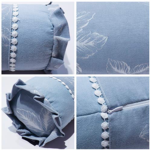 Buckwheat Hulls Cylinder Neck Pillow Edomi Round Buckwheat Pillow Breathable for Cool Sleeping