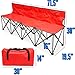 Crown Sporting Goods 6-Foot Portable Folding 4 Seat Bench with Seat Backs & Carry Bag – Great Team Bench for Soccer & Football Sidelines, Tailgating, Camping & Events