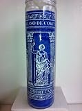 Court Case (Caso De Corte) 7 Day 1 Color Unscented Blue Candle in Glass