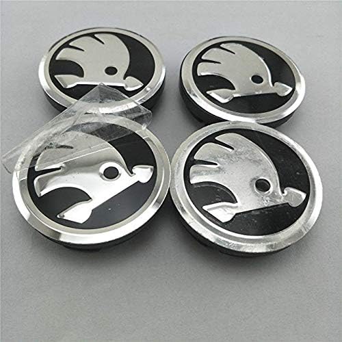 kil1 4pcs 56mm Emblem Badge Wheel Hub Caps Center Cover for Skoda Octavia Fabia