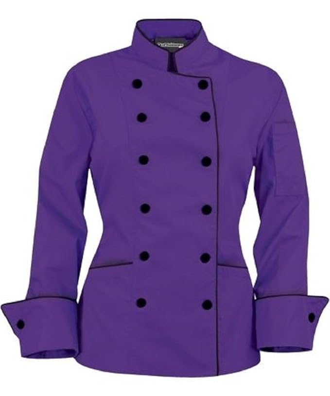 Long Sleeves Stylish Women's Ladies Chef's Coat Jackets Amazon.co.uk