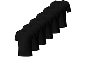 6-Pack Boys Athletic T-Shirts Quick Dry Short-Sleeve Tops Youth Moisture Wicking Running Sports T-Shirts（4-18 Years）