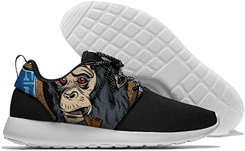 Unisex Walking Flyknit Sneakers Mashup Air Mesh Captain Chimp Breathable Lace Up 3DGraphic Shoes For Men Womens 43