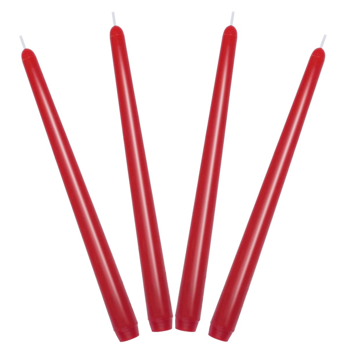 Photo 1 of 10 Inches Burgundy Unscented Taper Candles for Christmas, 4 Pcs 7/8 Inch Thin Candlesticks for Dinner, Party, Home Decoration and Emergency