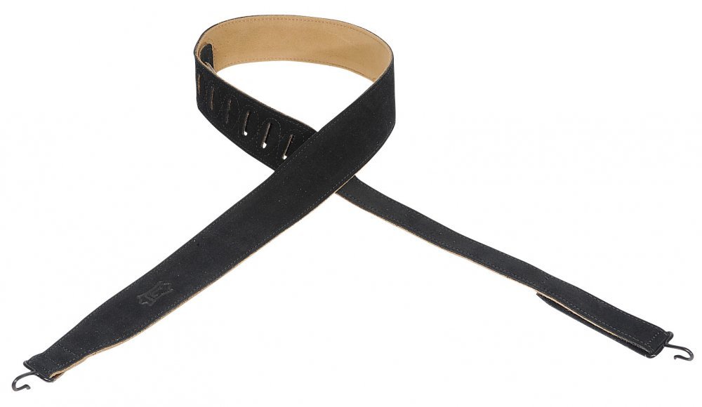 Levy's MBS12-BLK 2 inch Suede Hook and Loop Banjo - Black