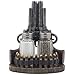 Classic Country Western Six-shooter Pistols with Bullets Salt and Pepper Shaker Set on Decorative Display Stand Figurine in Wild West Kitchen Decor Table Centerpieces As Rustic Gifts for Cowboys