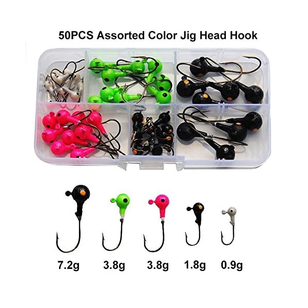Shaddock-Fishing-46-50pcsbox-Assorted-Jig-Heads-Hooks-Ice-Fishing-Jig-Hooks-Fish-Feather-Round-Lead-Hook-Fishing-CrappieMarabou-Jigs-Tackle-Kit