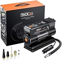 TACKLIFE Compresseur Voiture, 40L/Min Gonfleur Electrique, 12V 150PSI Mini Compresseur Portable avec Grand LCD Écran, LED...