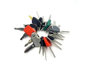 24PCS Heavy Construction Equipment Keys Set,Machinery Operator Ignition Keys Compatible with Volvo Caterpillar Case JD JCB Bo