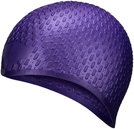 Actorstion Waterproof Silicone Swim Cap For Long Hair Keeps Hair with 3D Ergonomic Design Ear Pockets for Adult Woman and Men (Purple)
