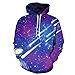 SAYM Unisex Galaxy Pockets 3d Pullover Hoodie Hooded Sweatshirts Hoodies NO25 M