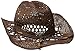 Stylish Toyo Straw Beach Cowboy Hat W/Shapeable Brim, Bohemian Modern Cowgirl