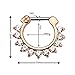 BodyJ4You Septum Rose Goldtone Horseshoe 16 Gauge Circular Barbell 2 Pieces