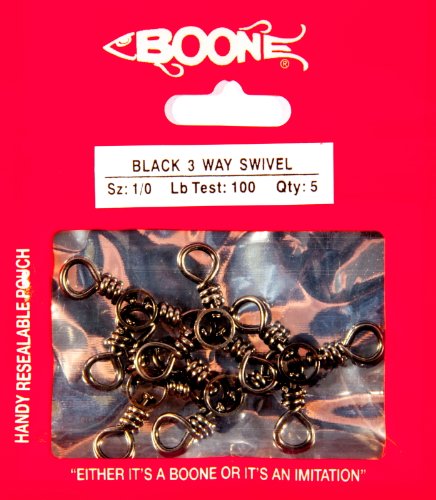 Boone 3 Way Black Swivels, 100-Pound