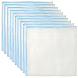 Sweet Layette 10 Pcs Baby Care Bath and Shower, Baby Bib, Cotton Double Soft Gauze Handkerchief_blue (Blue)