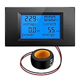 ELEGIANT AC 80-260V 100A Digital Current Voltage Amperage LCD Power Panel Meter Power Energy Meter Ammeter Voltmeter AC Volt Amp Testing Gauge Monitor