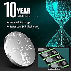 tyrone 12 Pack CR2430 3V Lithium Battery CR 2430