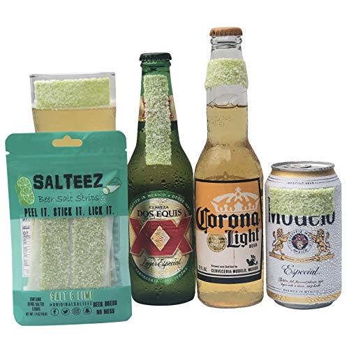 Salteez Beer Salt Strips Real Salt & Lime Flavor Strips That Stick to