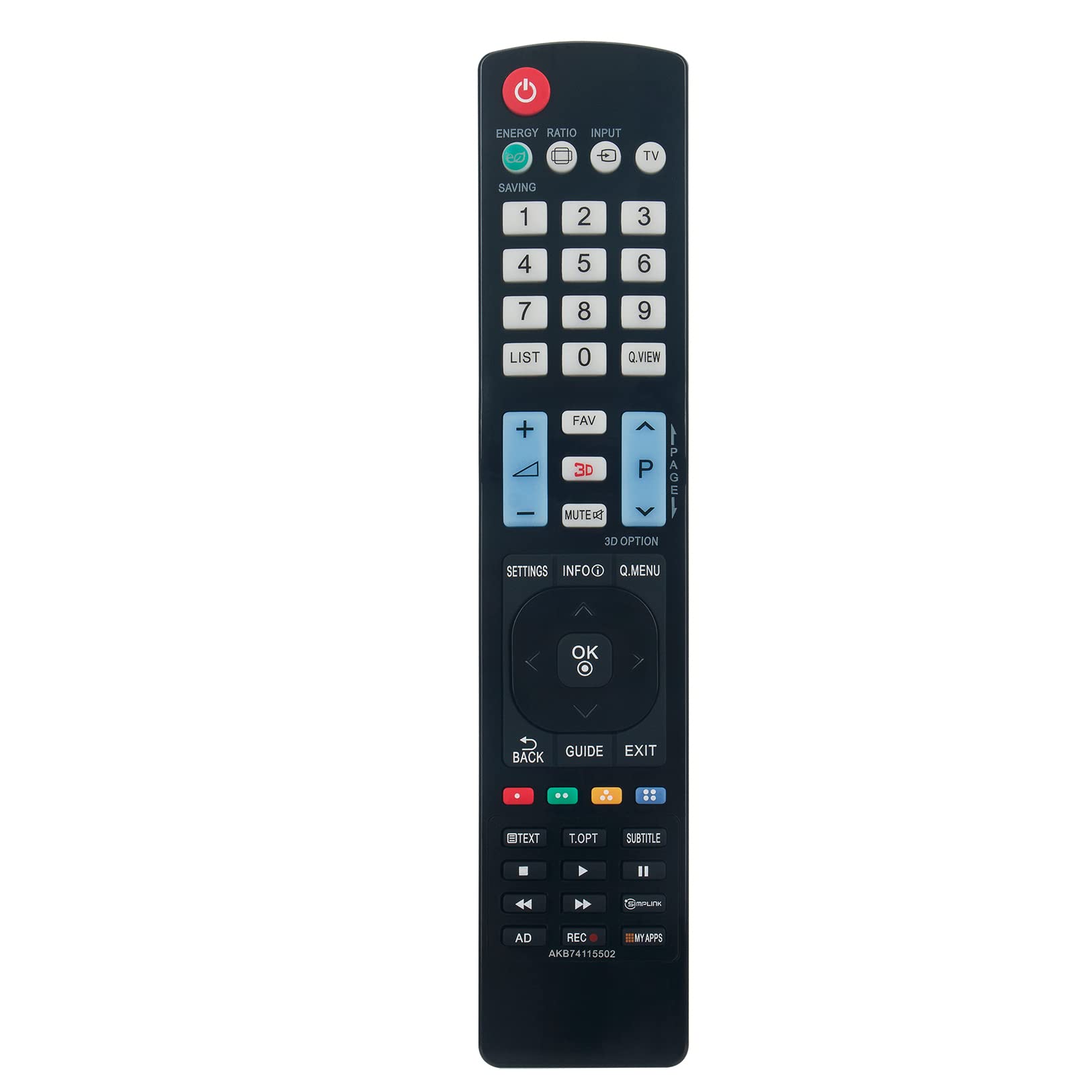 VINABTY AKB74115502 Replacement Remote Compatible with LG TV 193050-ZA 19LG3000-ZA 19LG3000-ZA 19LG3000-ZA.AEUGLA 19LH2000-ZA 19LS3500 19LS3500ZA 19LS4D-ZB 19LS4DZB2 19LS4D-ZD 19LS4R-ZA 19LV2500