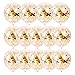 40pcs Gold Confetti Balloons,12 Inch Shining Gold Balloons with Golden Paper Confetti Dots for Birthday Party, Wedding, Bridal Shower, Baby Shower and Holidays (Gold)