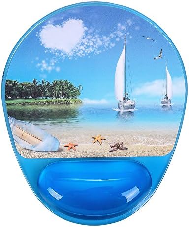 Mouse Pad, Vteiu Silicone Mouse Mat with Gel Wrist Rest Pad (Blue)