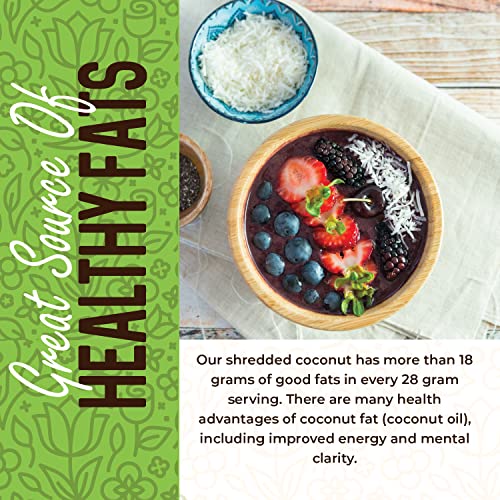 Shredded Coconut Unsweetened, 1 lb. Unsweetened Coconut Flakes, Dried