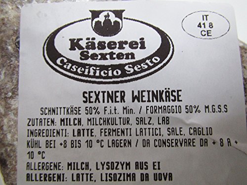 Sextner Weinkäse ganze Form ca. 3,30 kg. - Käserei Sexten – Bild 2