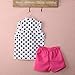 Western Toddler Girls Denim Outfits Cow Print Shirt Sleeveless Ruffle Button Top Bowknot Shorts Wide Leg Jeans Shorts(C-Pink,3-4 Years)