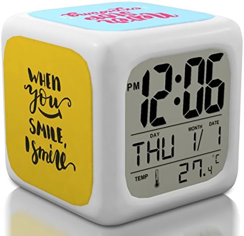 [New 2018 Upgraded Version] Positive Message Digital Alarm Clock for Kids, Teens &amp; Adults - Get Today 100% Warranty - Fun Cool and Portable Travel Clocks Wake up Even Heavy Sleepers - Limited Edition