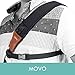 Movo MP-SS7 V2 Rapid Action Camera Sling Strap with Quick Release Clip, Neoprene/Vintage Leather Shoulder Pad Cushion & Bonus Lens Cap Holders for DSLR, Mirrorless Cameras & Binoculars