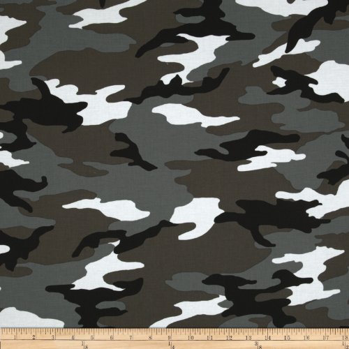 Camo Army Camo Grey Fabric By The Yard