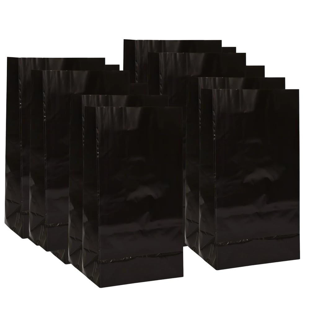 Photo 1 of Black Magic Paper Party Bags - 10" x 5" (12 Pack) - Elegant & Eco-Friendly Design - Perfect for Any Occasion