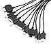10 In 1 Universal Charger USB Cable For Multiple Cell Phones Black