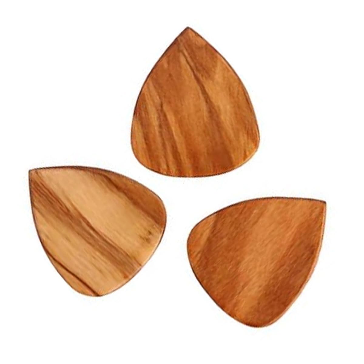 Alnicov 3 PCS Wooden Guitar Picks, For Electric, Acoustic, or Bass Guitar Accessories,Olive Wood