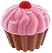 DM Merchandising Cupcake Cuties Enamel Pendant Necklace in Figural Gift Box (Sold Individually) (Pink)