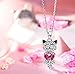 J.NINA Gifts for Kids Cat Necklace for Animal Lover Women Pendant with Rose Swarovski Crystal Women Necklace Birthday Anniversary Back-to-School Gifts for Wife Daughter Niece Girlfriend Teacher Sister