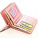 Shayin FXTXYMX Women's Cute Cat Wallets PU Leather Coin Purse Bifold Wallet Clutch Bag Card Holder for Teen Girls (Pink)