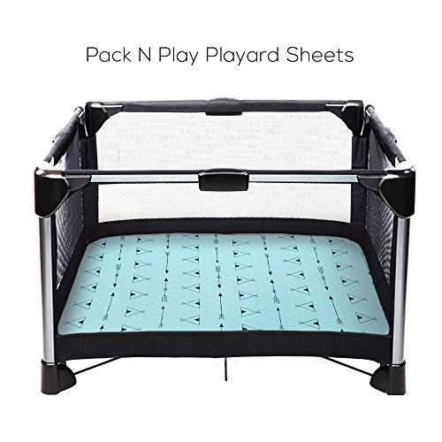 2 Stretchy+Pack+n+Play+Playard+Sheets+Brolex+Portable+Convertible+Playard+Mattress