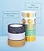 MozArt Supplies Washi Tape Set - 20 Rolls of Decorative Adhesive with Unique Colorful, Glitter, Floral, Foil Tape Designs - Journal Decorating, Scrapbook, Photo Album, and Arts and Crafts Projects