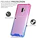 BAISRKE Galaxy S9 Plus Case, Shock Absorption Flexible TPU Soft Edge Bumper Anti-Scratch Rigid Slim Protective Cases Hard Plastic Back Cover for Samsung Galaxy S9+ Plus - Pink Blue Gradient