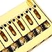 Musiclily Electric Guitar Hardtail Fixed Bridge Assembly for 6 String Fender Strat Stratocaster Tele Telecaster Guitar Parts, Gold
