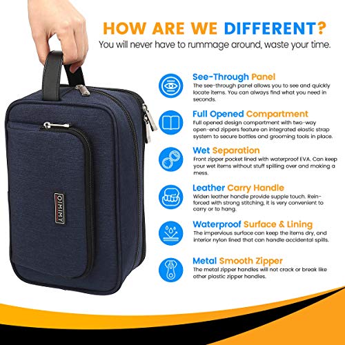 Toiletry Bag for Men Travel Shaving Dopp Kit Waterproof Toiletries Organizer for Cosmetic Portable Womens Makeup Bag 3 Toiletry Bag for Men Travel Shaving Dopp Kit Waterproof Toiletries Organizer for Cosmetic Portable Womens Makeup Bag