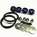 JDMSPEED Blue Universal CNC Billet Bumper Trunk Quick Release Fastener Kit
