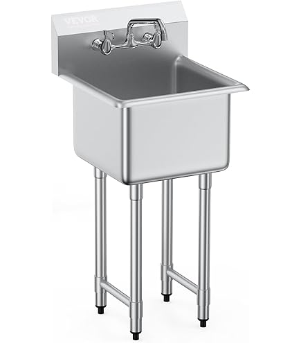 HALLY Commercial Stainless Steel Sink 1 Compartment NSF Prep