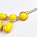 Jane Stone Fashion Necklace Yellow Bubble Beaded Necklace Bib Statement Necklace Bridesmaid Wedding Necklace (Fn0627-Yellow)