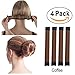 4 Pcs French Bun Maker Women Girls Kids Magic Hair Styling Donut Bun Maker Former Foam French Twist Hairstyle Clip DIY Doughnuts Hair Bun Tools