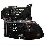 Dodge Dakota/ Durango Slt R/T Headlights W/Bumper Lights 1Pc. Smoked