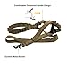 OneTigris 5ft Long Bungee Training Walking Dog Leash with Comfortable Neoprene Handle & Zinc Alloy Lead Clip (CB)